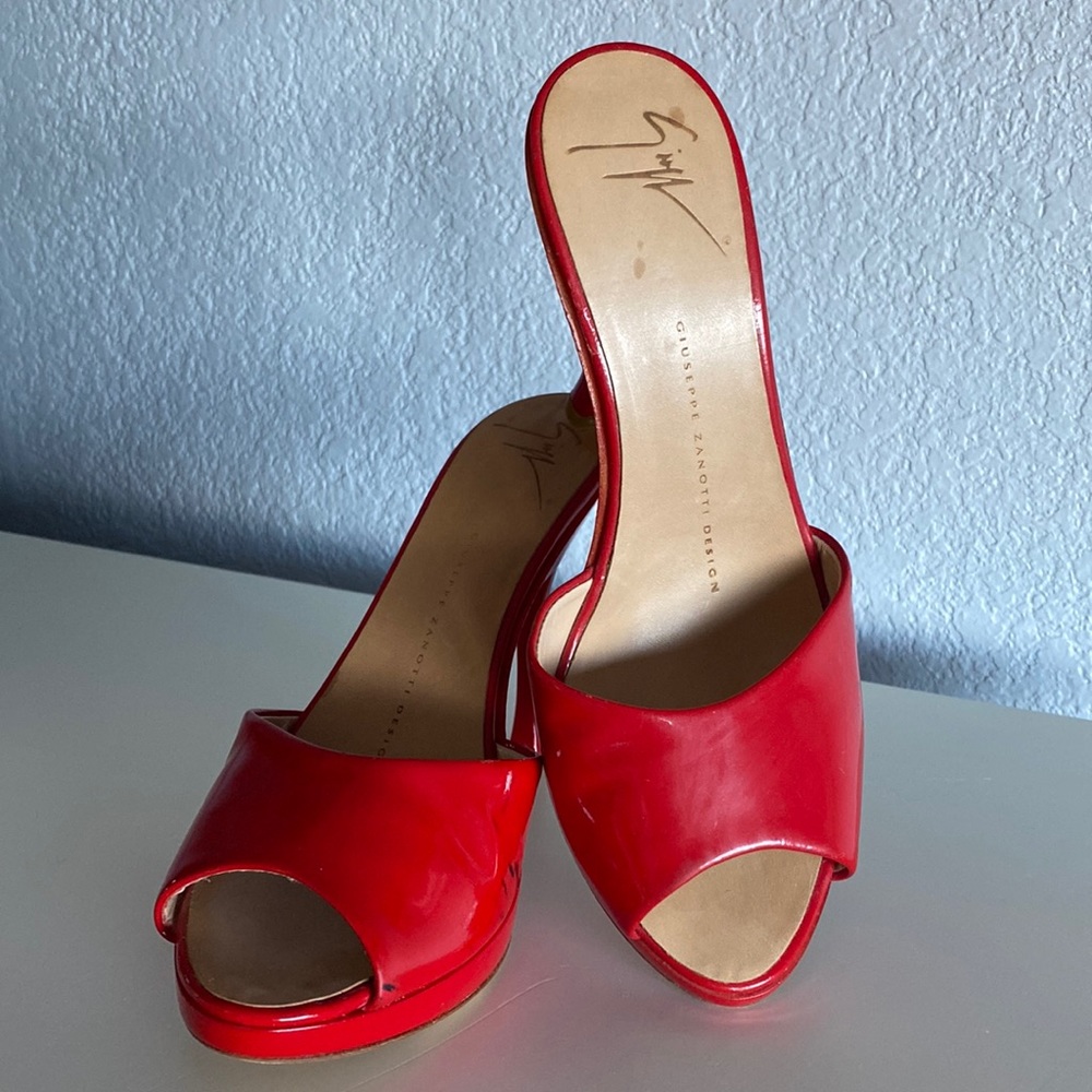 Giuseppe Zanotti Red Patent Leather Heels